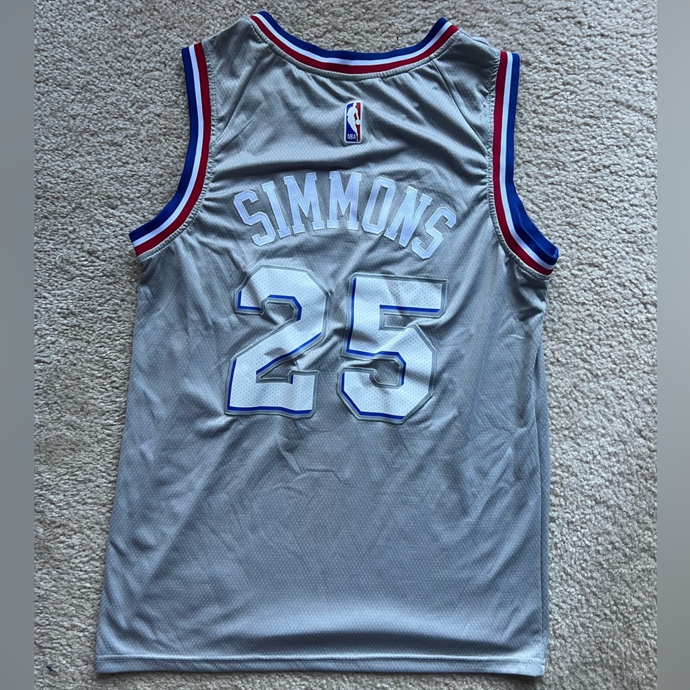 Nike Gray Swingman Ben Simons 76ers Jersey